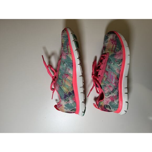 Skechers Flex Appeal Floral Bloom 12061 in Pink Multi Size 7.5 - Picture 5 of 8